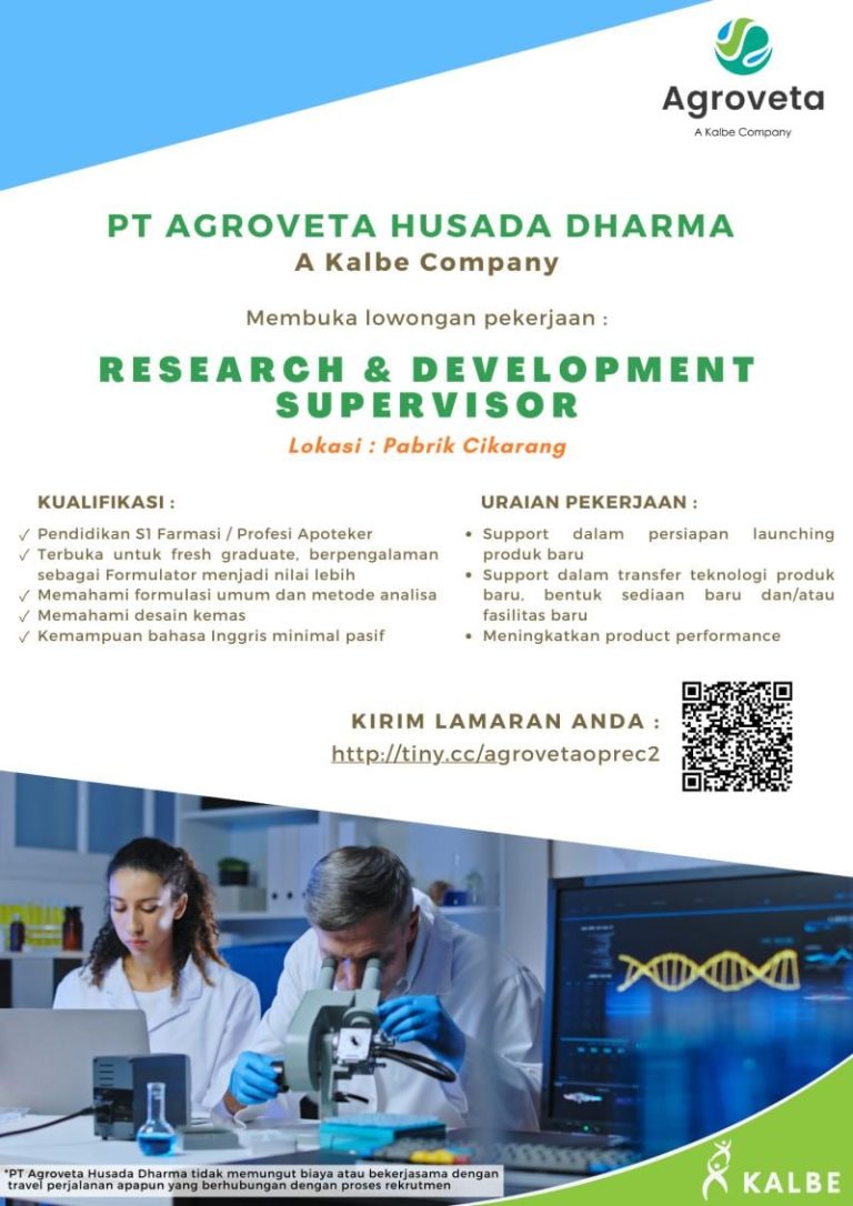 Lowongan di PT. Agroveta Husada Dharma