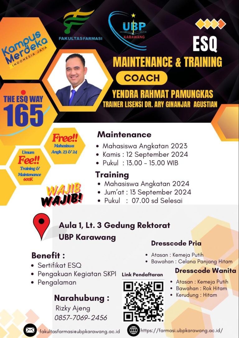 ESQ Maintenance & Training – Farmasi UBP Karawang